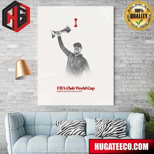 Jurgen Klopp Liverpool FC Fifa Club Word Cup Khalifa International Stadium 2019 Poster Canvas