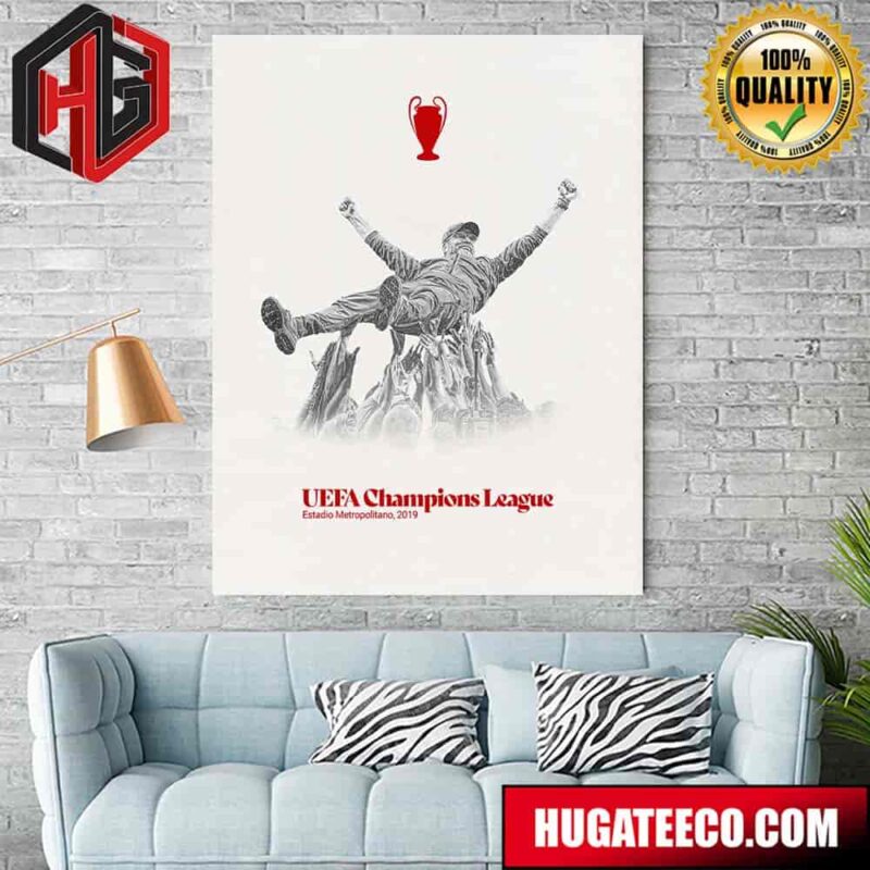 Jurgen Klopp Liverpool FC Uefa Champions League Estadio Metroplitano 2019 Poster Canvas