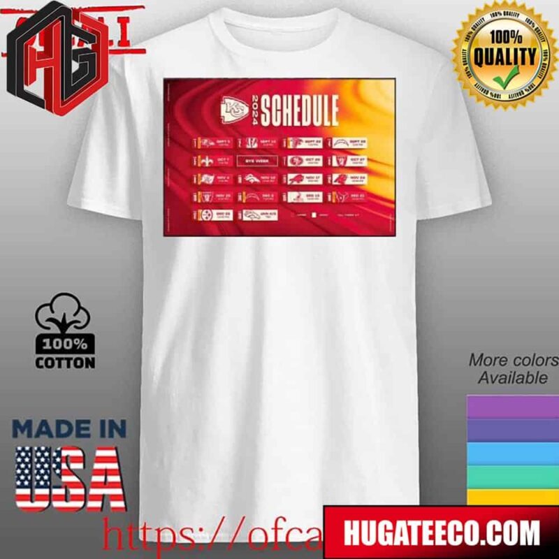 Kansas City Chiefs Announced Their New Season NFL 2024 Schedule Unisex T-Shirt