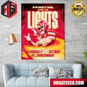Kansas City Chiefs NFL Prime Time Under The Lights Home Decor Poster Canvas