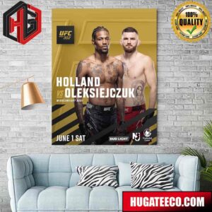 Kevin Holland Vs Michal Oleksiejczuk Has Been Added To UFC 302 Poster Canvas