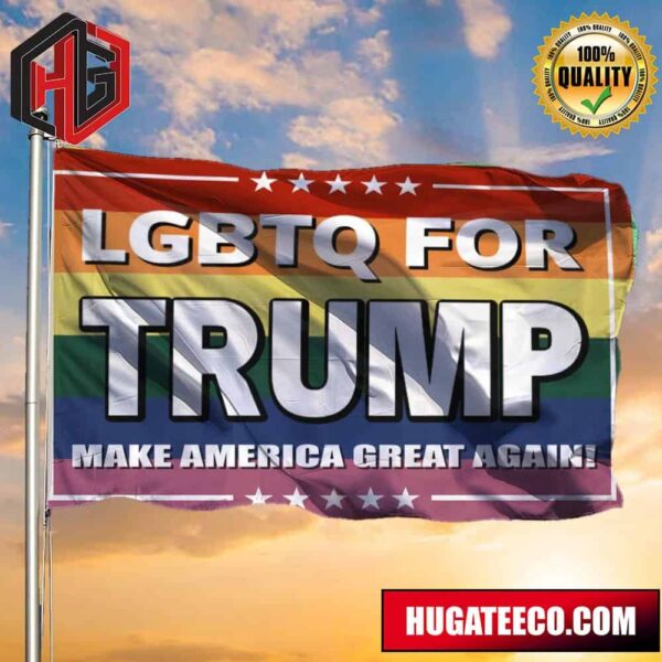 LGBTQ For Trump Make America Great Again Flag Trump Keep America Great Flag Garden Flag Decor 2 Sides Garden House Flag