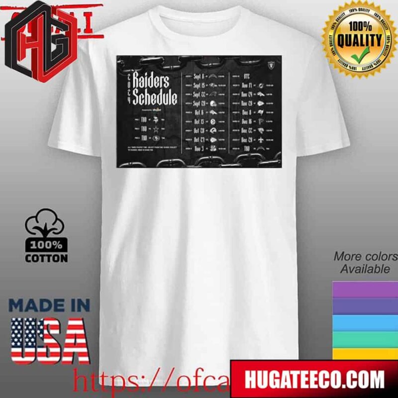 Las Vegas Raiders Announced Their New Season NFL 2024 Schedule Poster Unisex T-Shirt