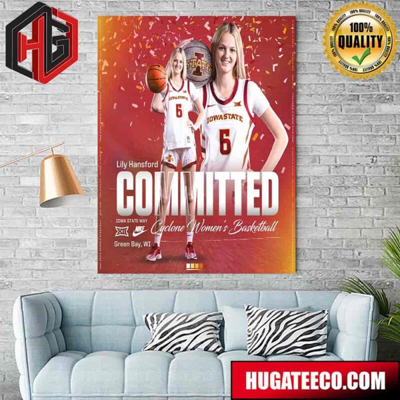 Lily Hansford Committed To Iowa State Cyclones Women’s Basketball X Nike Home Decor Poster Canvas