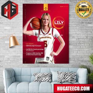 Lily Hansford Iowa State X Cyclone Basketball In The Cardinal & Gold In 2024-25 Home Decor Poster Canvas