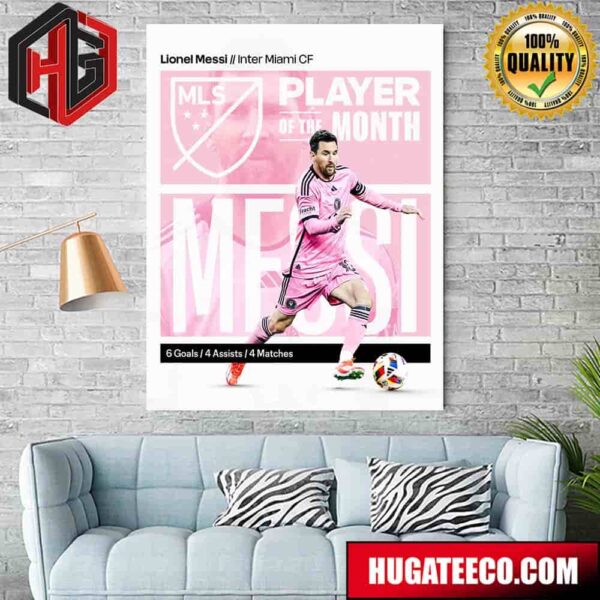 Lionel Messi Claims His Throne As Major League Soccer Player Of The Month Poster Canvas