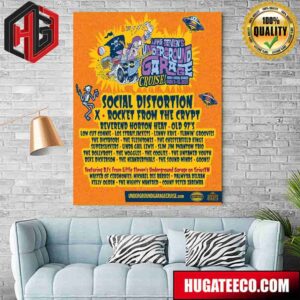 Little Steven?s Underground Garage Cruise Tour 2025 From Miami To Nassau On May 9-13 2025 Social Distortion X Rocket From The Crypt Night Rock N Roll Home Decor Poster Canvas