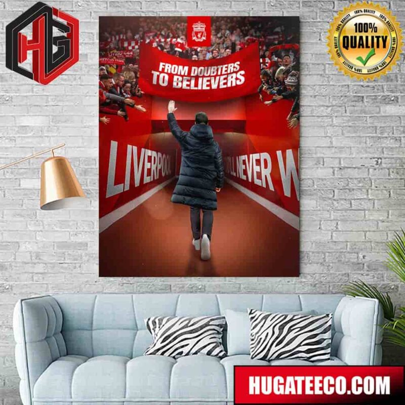 Liverpool FC From Doubters To Believers Danke Jurgen Klopp Home Decor Poster Canvas