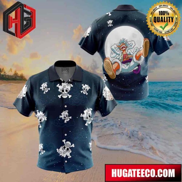 Luffy Gear 5th V2 One Piece Button Up Animeape Hawaiian Shirt
