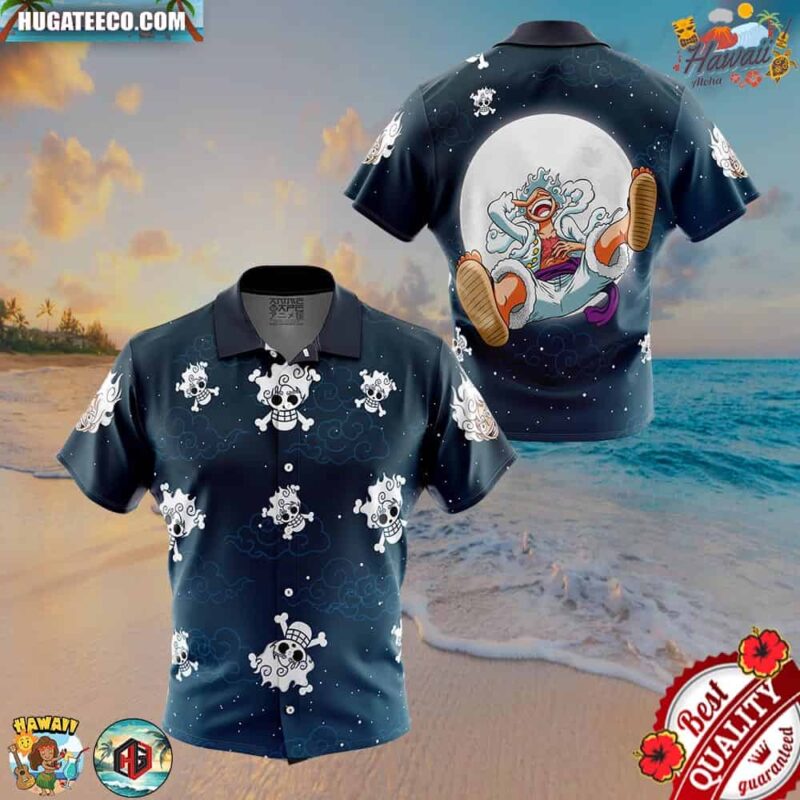 Luffy Gear 5th v2 One Piece Button Up Hawaiian Shirt