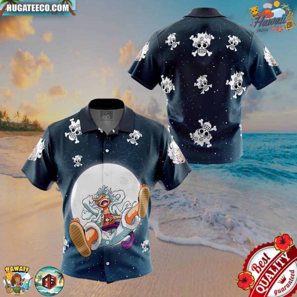 Luffy Gear5th One Piece Button Up Hawaiian Shirt