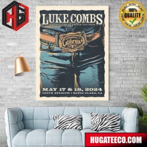 Luke Combs Concert Poster For His Performances On May 17-18 In Santa Clara California At Levi’s Stadium Home Decor Poster Canvas