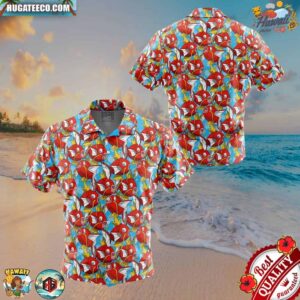 Magikarp Pokemon Button Up Hawaiian Shirt