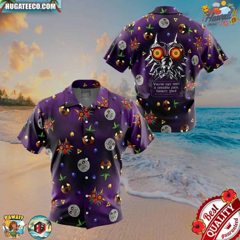 Majora’s Mask v2 Legend of Zelda Button Up Hawaiian Shirt