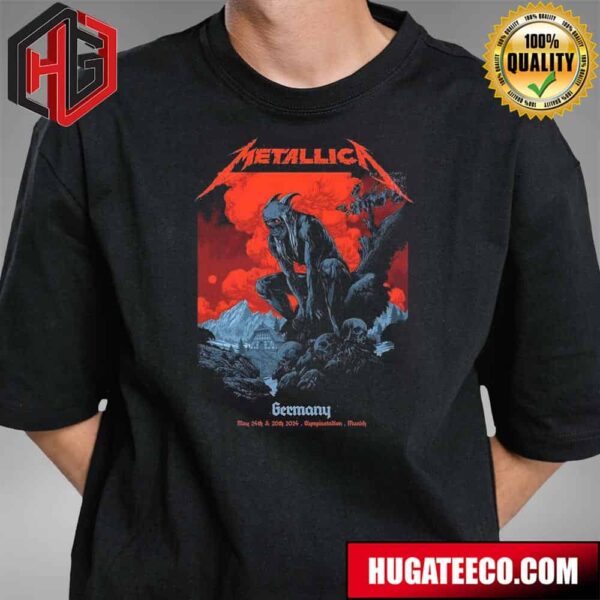 Metallica Germany The Munich Pop Up M72 World Tour 2024 At Olympiastadion In Munich On May 24 And 26 2024 Merchandise T-Shirt