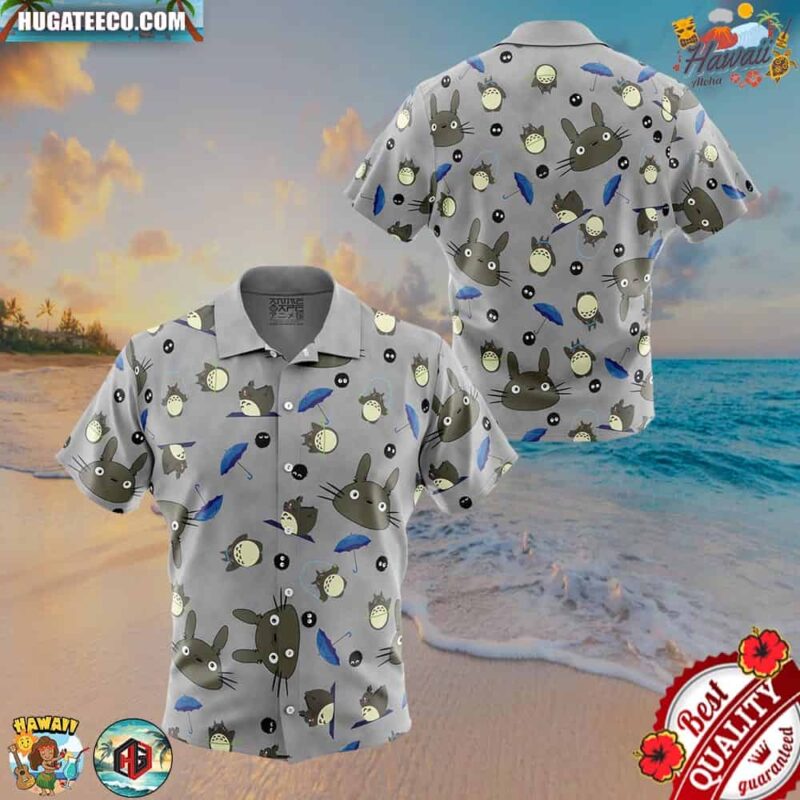 My Neighbor Totoro Studio Ghibli Pattern Button Up Hawaiian Shirt