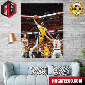 Myles Turner Detonates Slam Dunk Iconic Moment Indiana Pacers Poster Canvas