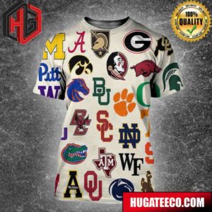 NCAA Schools Featured In College Football 25 Trailer All Over Print Shirt