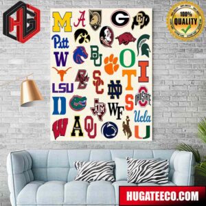 NCAA Schools Featured In College Football 25 Trailer Home Decor Poster Canvas