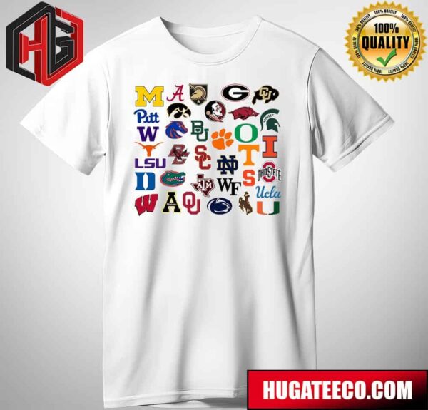 NCAA Schools Featured In College Football 25 Trailer T-Shirt