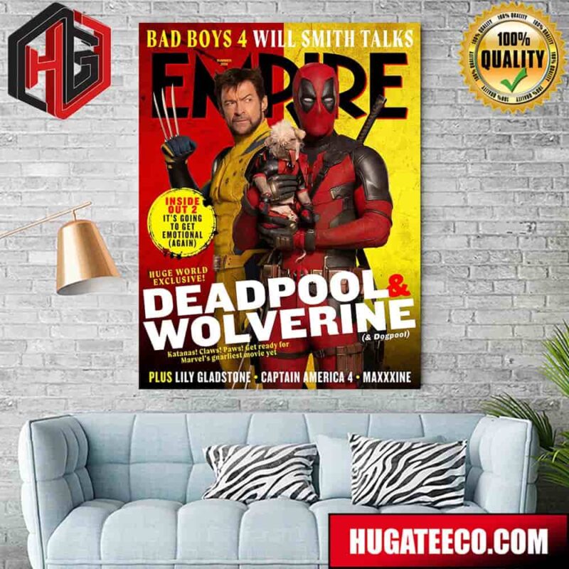 New Look At Deadpool And Wolverine Source Empire Magazine Poster Canvas