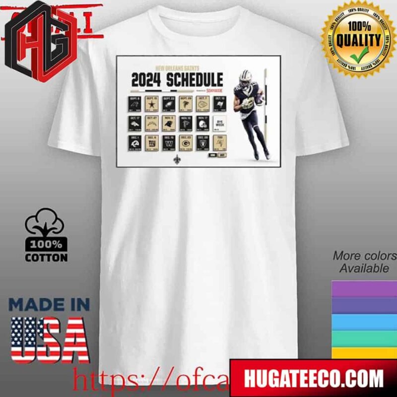 New Orleans Saints Announced Their New Season NFL 2024 Schedule Poster Unisex T-Shirt