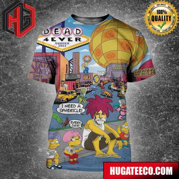 New Springfield Boogie Simpsons Episode Bart On The Road Iconic Cover Art From The Dead?s 10th Studio Album 3D T-Shirt