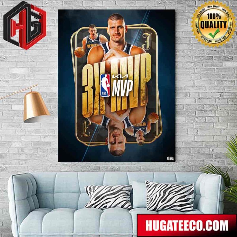 Nikola Jokic Kia Mvp For The 3rd Time In The Last 4 Seasons Home Decor Poster Canvas