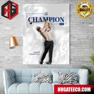 Official Poster For Golfer Xander Schauffele Champion PGA Championship 2024 Poster Canvas