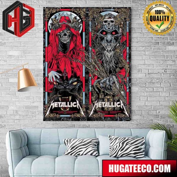 Official Metallica M72 World Tour Killer Full Show Poster Of The European Run In Munich Germany At Olympiastadion On 24th And 26th May 2024 Poster Canvas