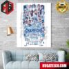 Congratulation Pep Guardiola With Manchester City Champions Premier League 2023-2024 Man City Champions 4 In A Row Home Decor Poster Canvas