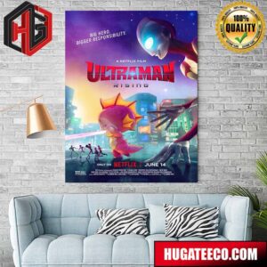 Official Poster For A Netflix Film Ultraman Rising Big Hero Bigger Responsibility Releasing On Netflix On June 14 Home Decor Poster Canvas