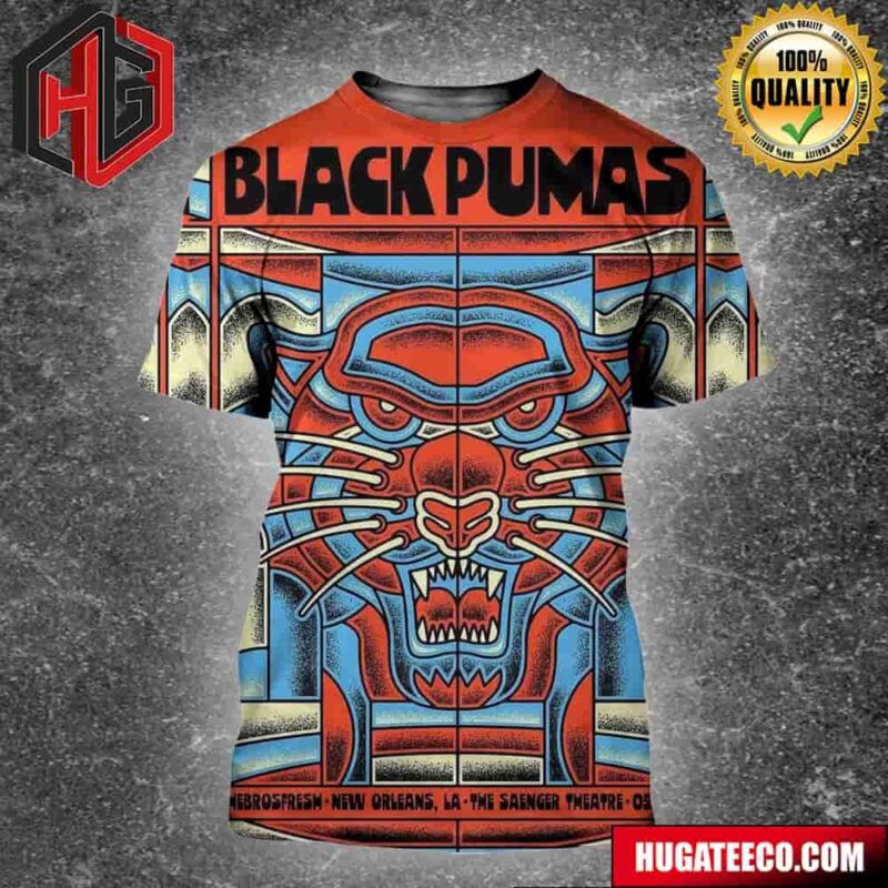 Official Poster For Black Pumas Performance In New Orleans La Special Guest Thebrosfresh All Over Print Shirt