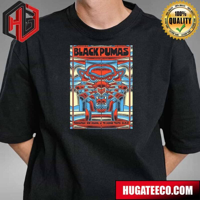 Official Poster For Black Pumas Performance In New Orleans La Special Guest Thebrosfresh T-Shirt