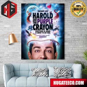 Official Poster For Harold And The Purple Crayon Starring Zachary Levi Releasing In Theaters On August 2 Home Decor Poster Canvas