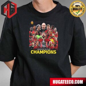 Official Poster For Manchester United Champions The Football Association Challenge Cup FA Cup 2024 T-Shirt