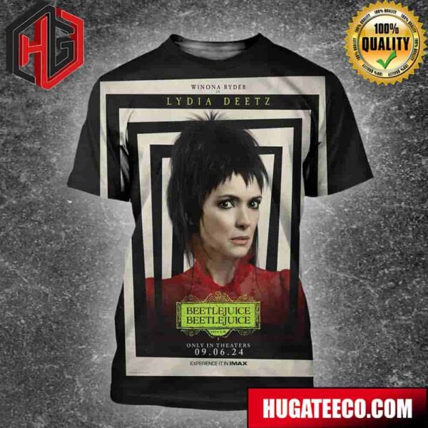 Official Posters For Winona Ryder As Lydia Deetz In Beetlejuice 2 In Theaters On September 6 All Over Print Shirt