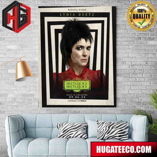 Official Posters For Winona Ryder As Lydia Deetz In Beetlejuice 2 In Theaters On September 6 Home Decor Poster Canvas