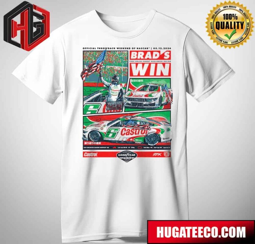 Official Throwback Weekend Of Nascar 5 12 2024 Brad Keselowski 2024 Darlington Win T-Shirt