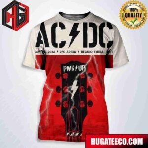 Official Tour Poster For ACDC Show In Reggio Emilia Italy On May 25 2024 All Over Print T-Shirt