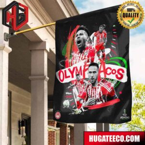 Olympiakos FC UEFA Europa Conference League Champions 2023-24 Garden House Flag