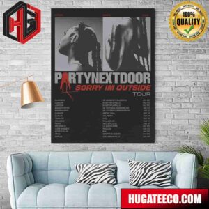 Partynextdoor Sorry Im Outside Europe Tour 2024 Start On October Schedule List Date Home Decor Poster Canvas