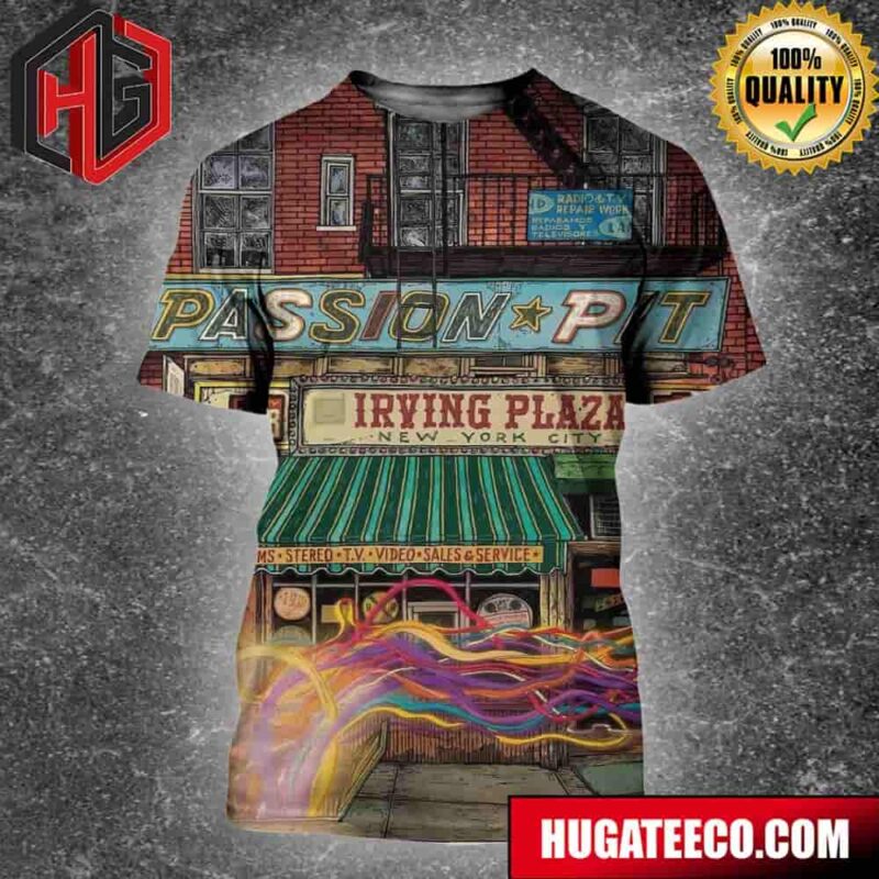 Passion Pit Live In Concert May 28-29 2024 At Irving Plaza In Nyc 3D T-Shirt