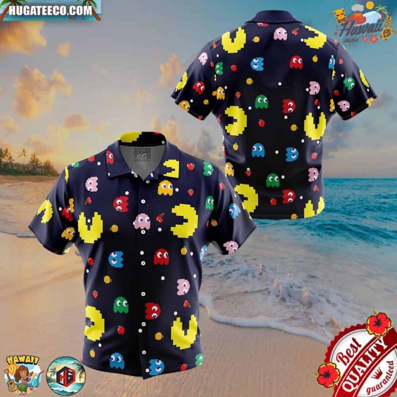 Peach Pattern Super Mario Button Up Hawaiian Shirt
