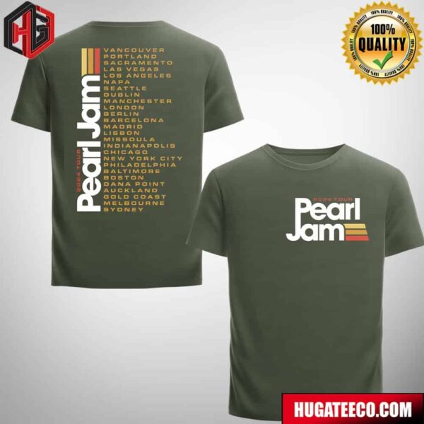 Pearl Jam Dark Matter World Tour 2024 Schedule List  Merchandise Two Sides All Over Print T-Shirt