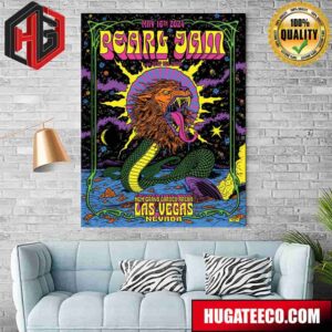 Pearl Jam With Deep Sea Diver May 16th 2024 MGM Grand Garden Arena Las Vegas Nevada Home Decor Poster Canvas