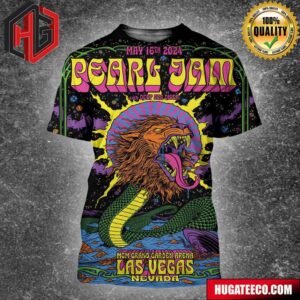 Pearl Jam With Deep Sea Diver May 16th 2024 Mgm Grand Garden Arena Las Vegas Nevada 3d T-Shirt