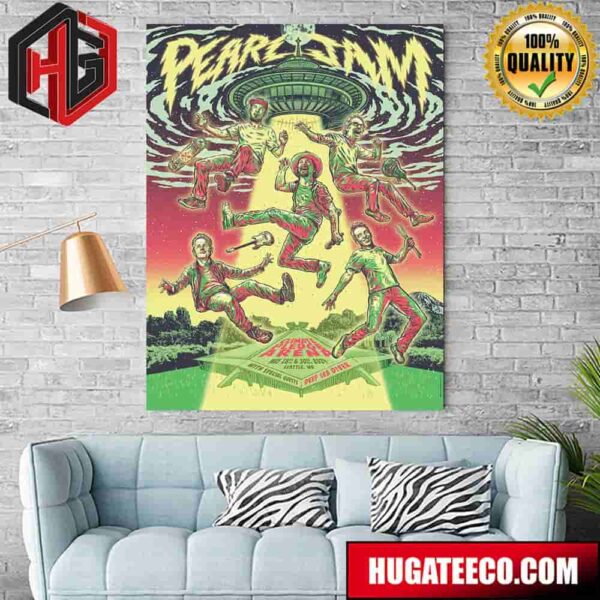 Pearl Jam’s Two Night Run At Climate Pledge Arena May 28th 30th 2024 Seattle Wa With Special Guests Deep Sea Diver Home Decor Poster Canvas