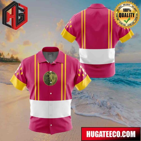 Pink Ranger Ninjetti Mighty Morphin Power Rangers Button Up Animeape Hawaiian Shirt