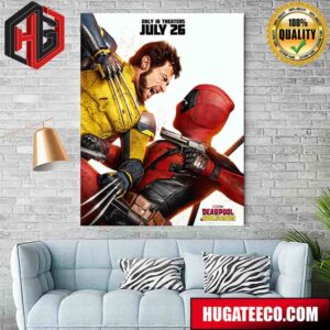 Poster For Marvel Studios Deadpool And Wolverine In Theaters On July 26 Home Decor Poster Canvas